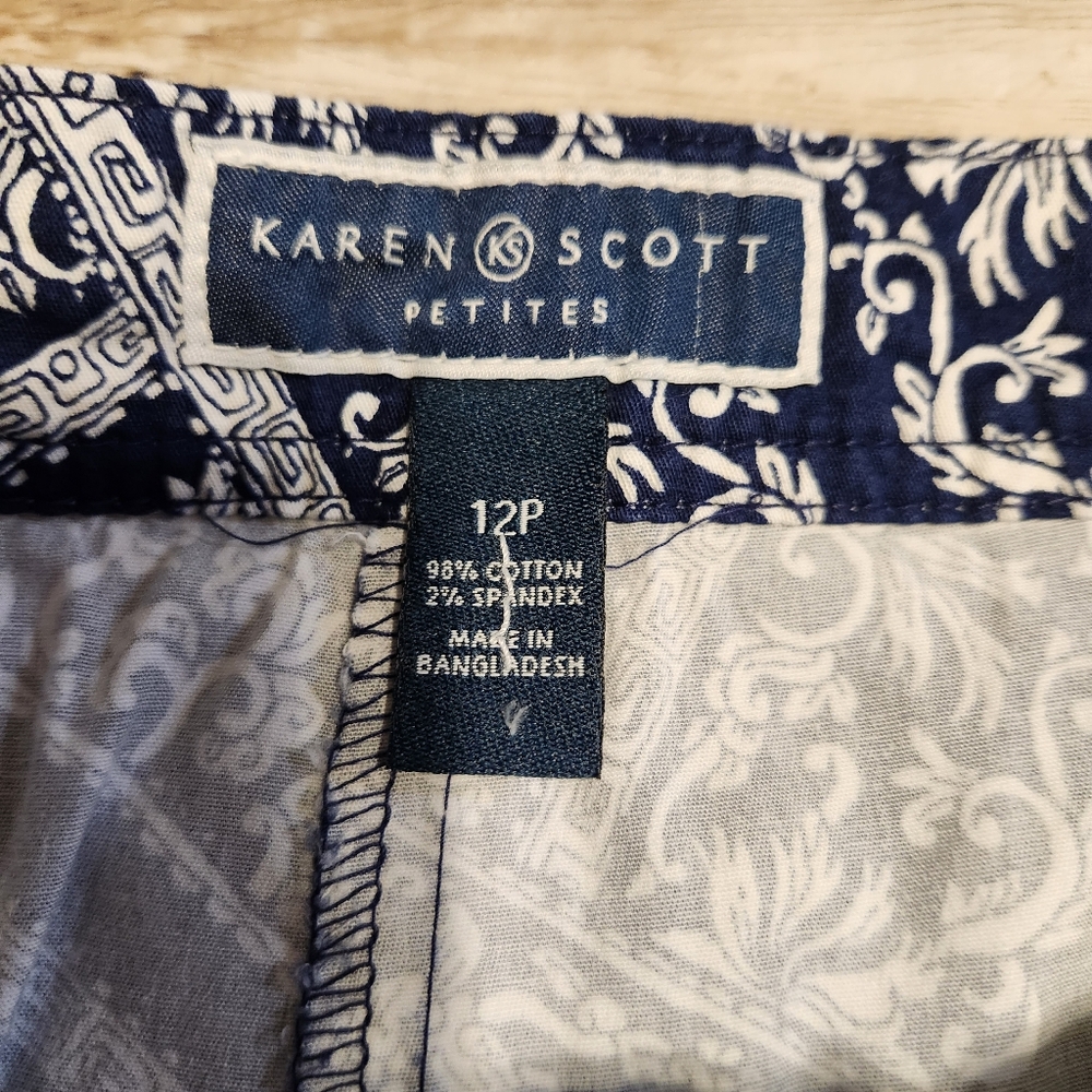 Karon Scott Petites Size 12p Navy/white Skort - Picture 4 of 7
